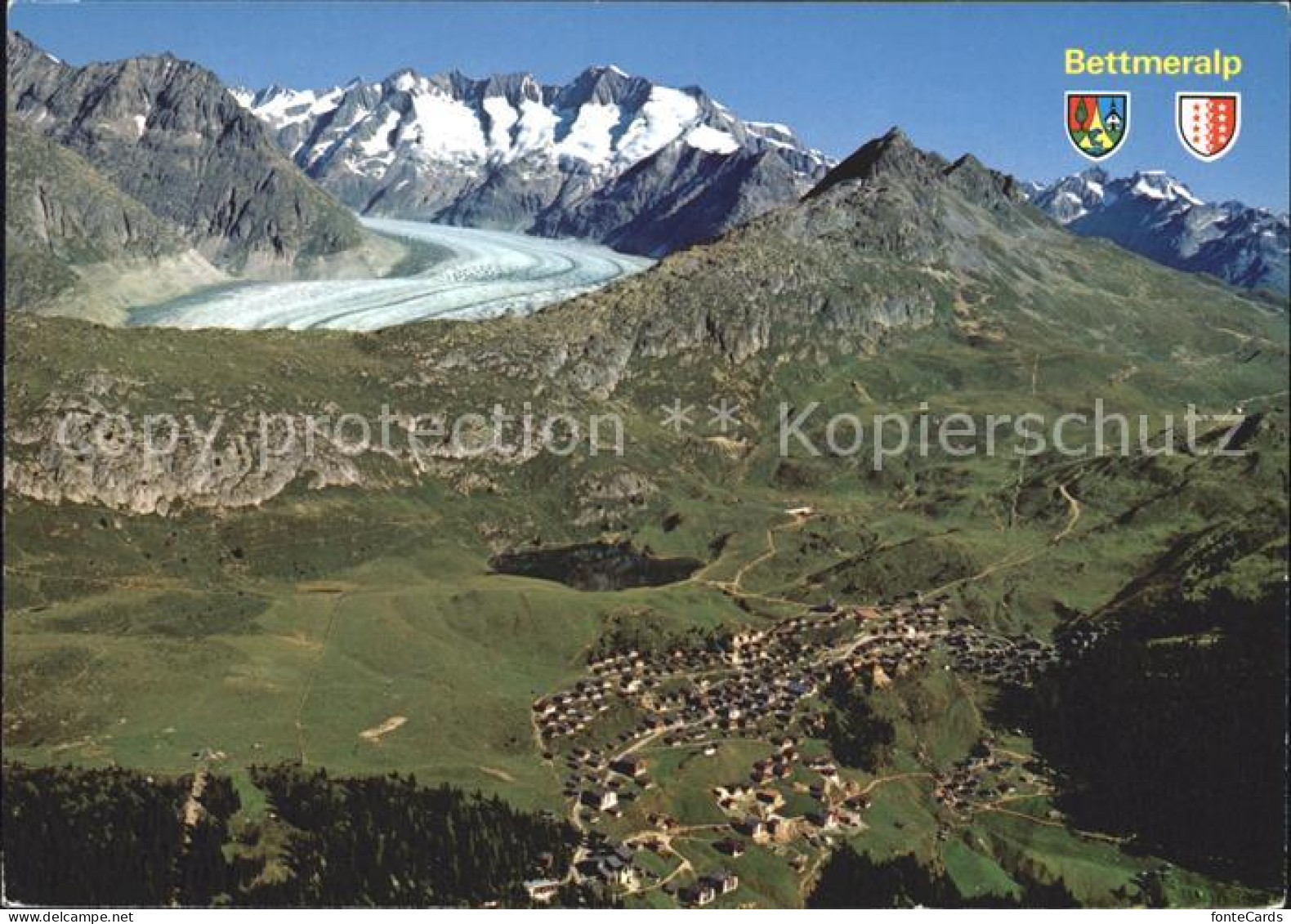 12219427 Bettmeralp VS Gr Aletschgletscher Wannenhorn Bettmerhorn Wasenhorn Bett - Andere & Zonder Classificatie