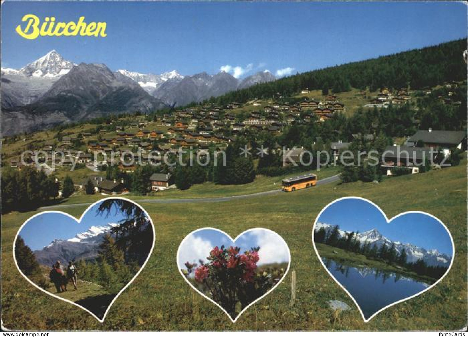 12219307 Buerchen Baerghuesli Mit Wandergebiet Moosalp Panorama Buerchen - Sonstige & Ohne Zuordnung