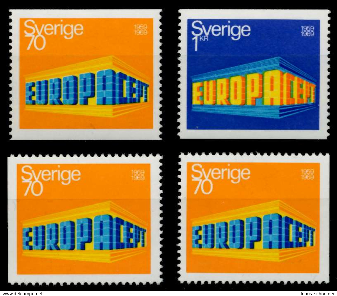 SCHWEDEN 1969 Nr 634A-635A Und Dl U. Dr Postfrisch X933BCA - Unused Stamps