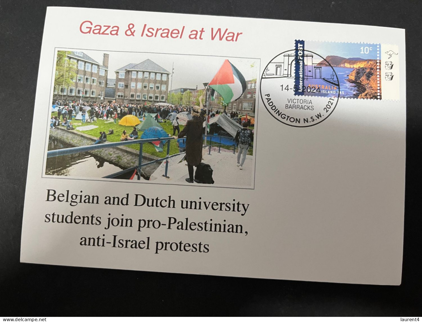 15-5-2024 (5 Z 12) GAZA War - Belgian And Dutch University Students Join Pro-Paletinian Anti-Israel Protests - Militaria