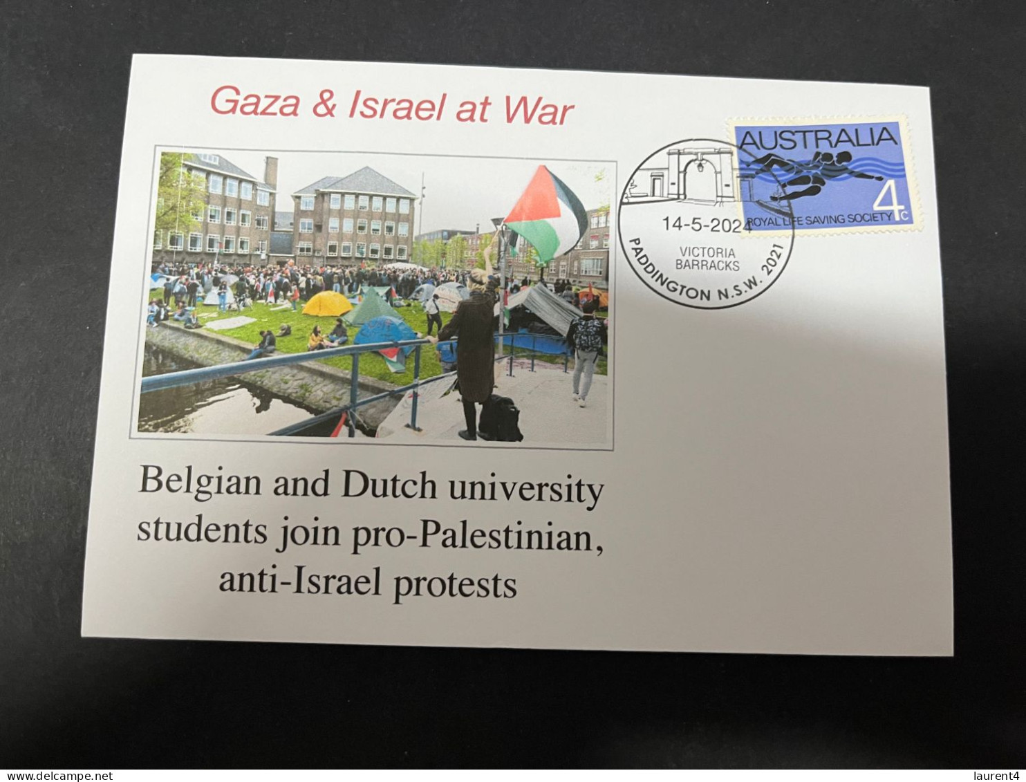 15-5-2024 (5 Z 12) GAZA War - Belgian And Dutch University Students Join Pro-Paletinian Anti-Israel Protests - Militaria