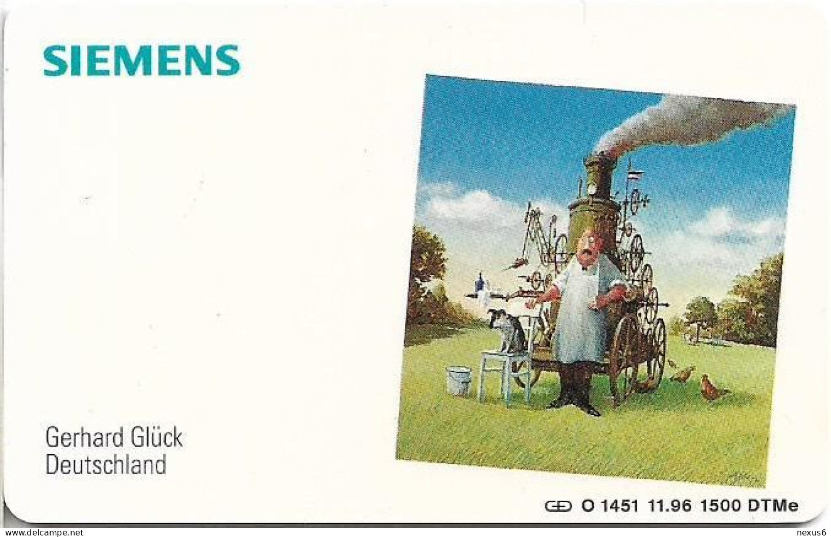 Germany - Siemens Cartoon Calendar 1997 - G. Glück ''Deutschland'' - O 1451 - 11.1996, 6DM, 1.500ex, Mint - O-Series: Kundenserie Vom Sammlerservice Ausgeschlossen