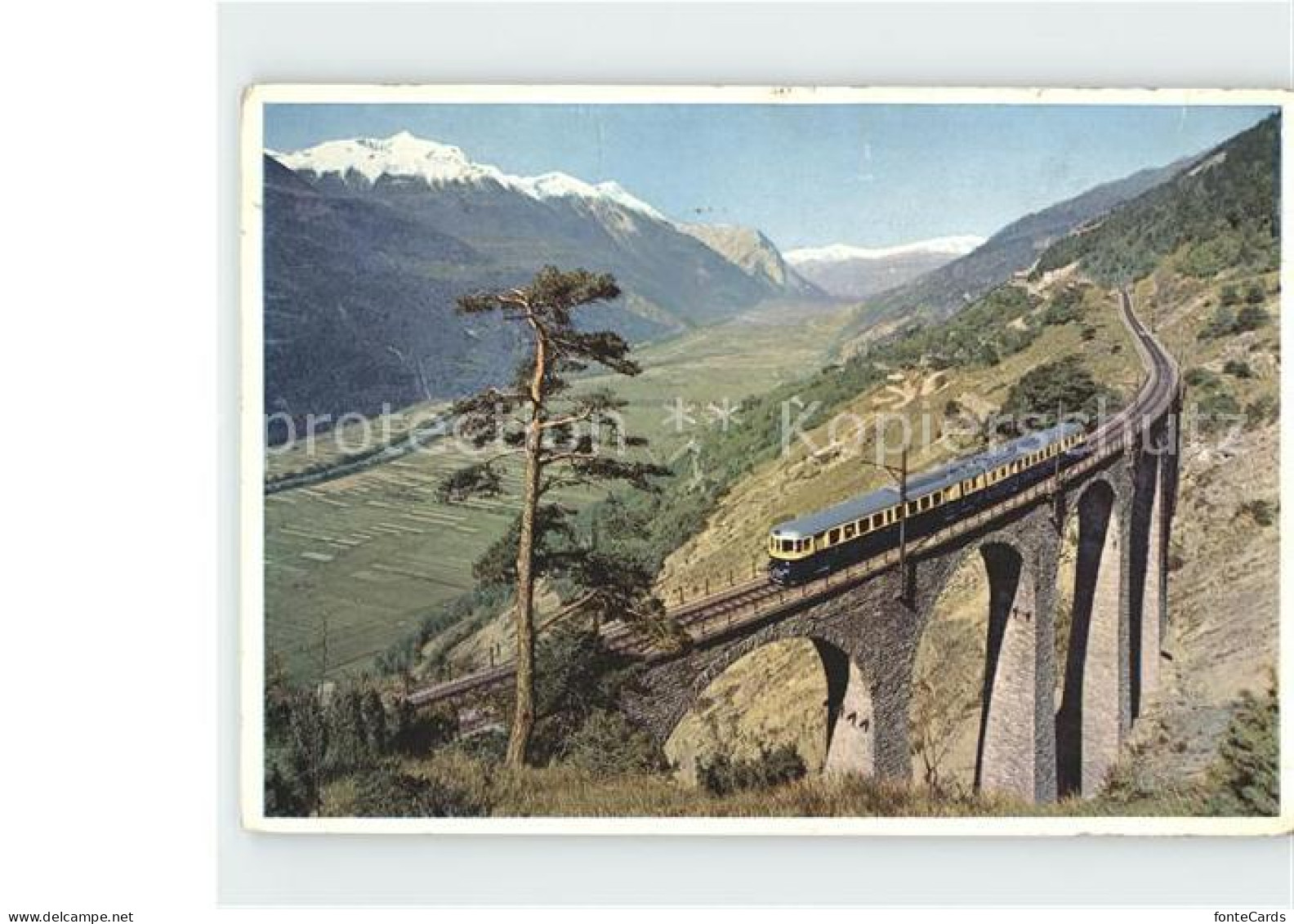 12178477 Loetschbergbahn Blauer Pfeil Suedrampe Wallis Loetschbergbahn - Other & Unclassified