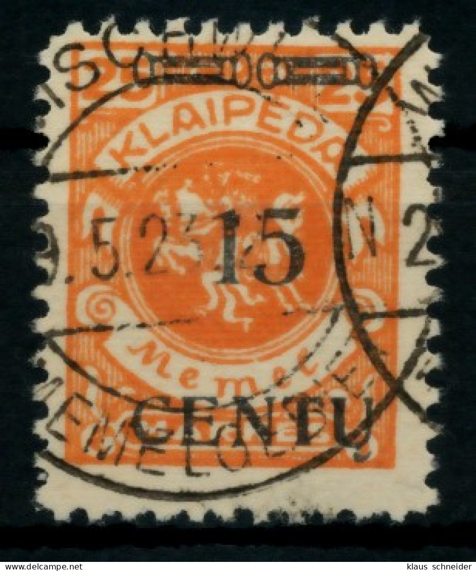 MEMEL 1923 Nr 170AI Zentrisch Gestempelt Gepr. X6D1252 - Memelgebiet 1923