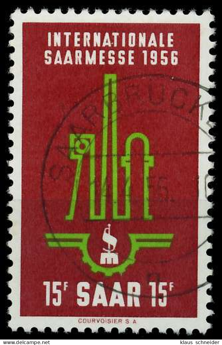 SAARLAND 1956 Nr 368 Zentrisch Gestempelt X79DCAE - Oblitérés