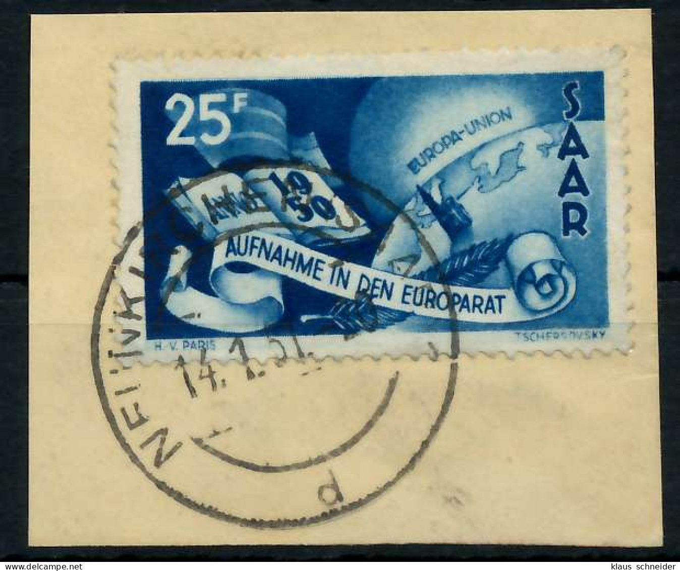 SAARLAND 1950 Nr 297 Gestempelt Briefstück X79DFEE - Used Stamps