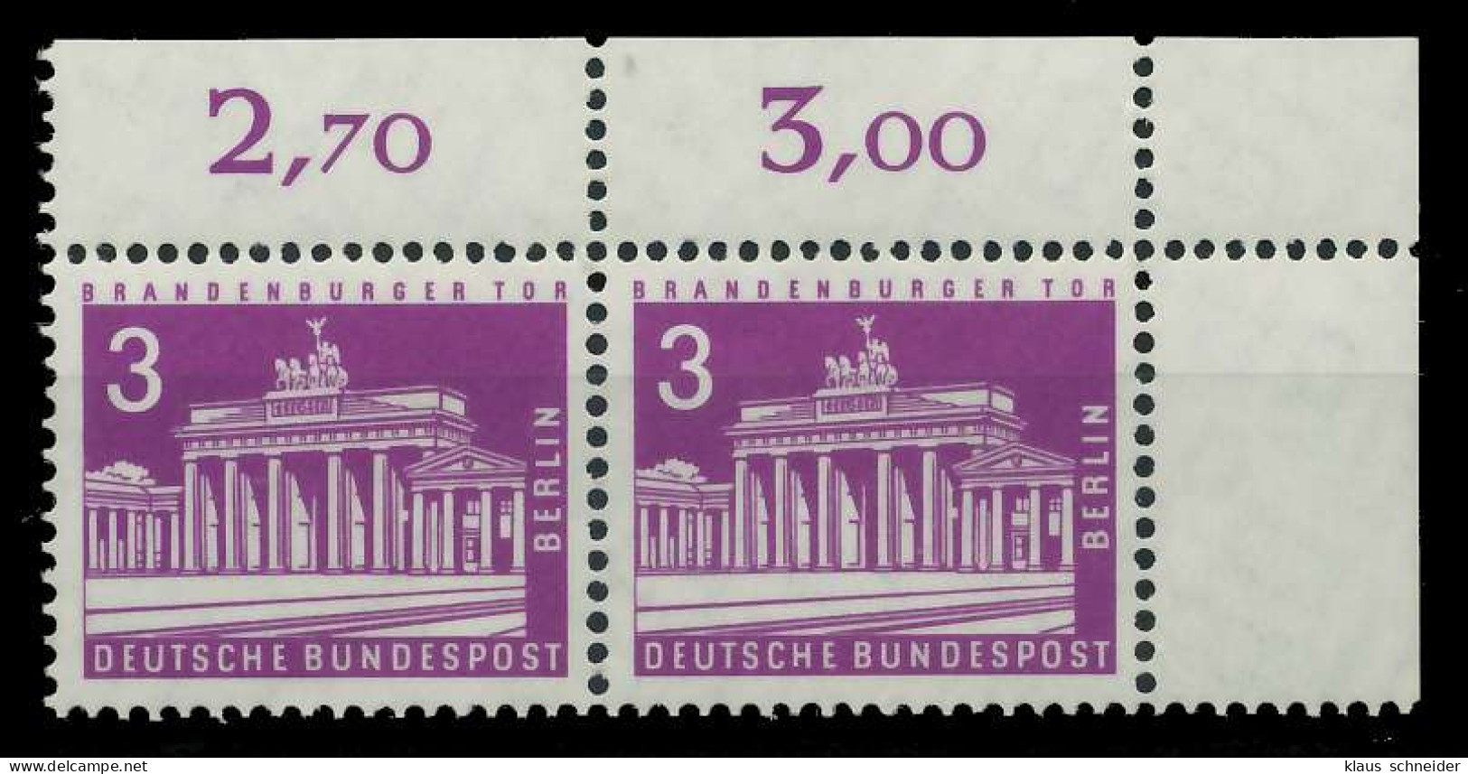 BERLIN DS BAUTEN 2 Nr 231 Postfrisch WAAGR PAAR ECKE-OR X8ED666 - Ongebruikt