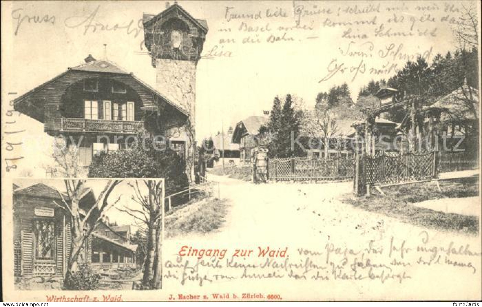 12159967 Zuerich Eingang Zur Waid Wirtschaft Zuerich - Andere & Zonder Classificatie