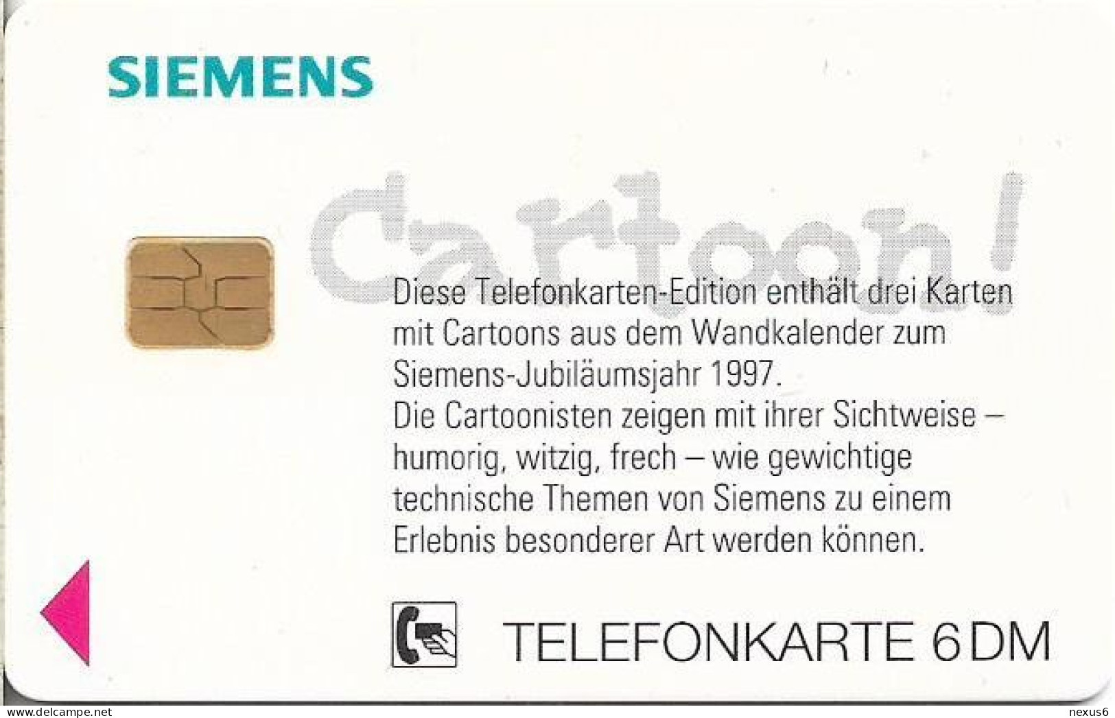 Germany - Siemens Cartoon Calendar 1997 - S. Chwast ''USA'' - O 1450 - 11.1996, 6DM, 1.500ex, Mint - O-Series : Series Clientes Excluidos Servicio De Colección
