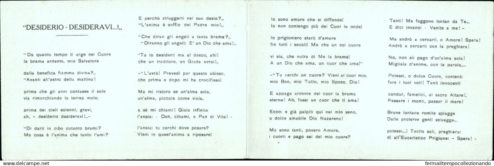 Cs586 Cartolina Doppia Lucca Desiderio Desideravi Poesia - Lucca