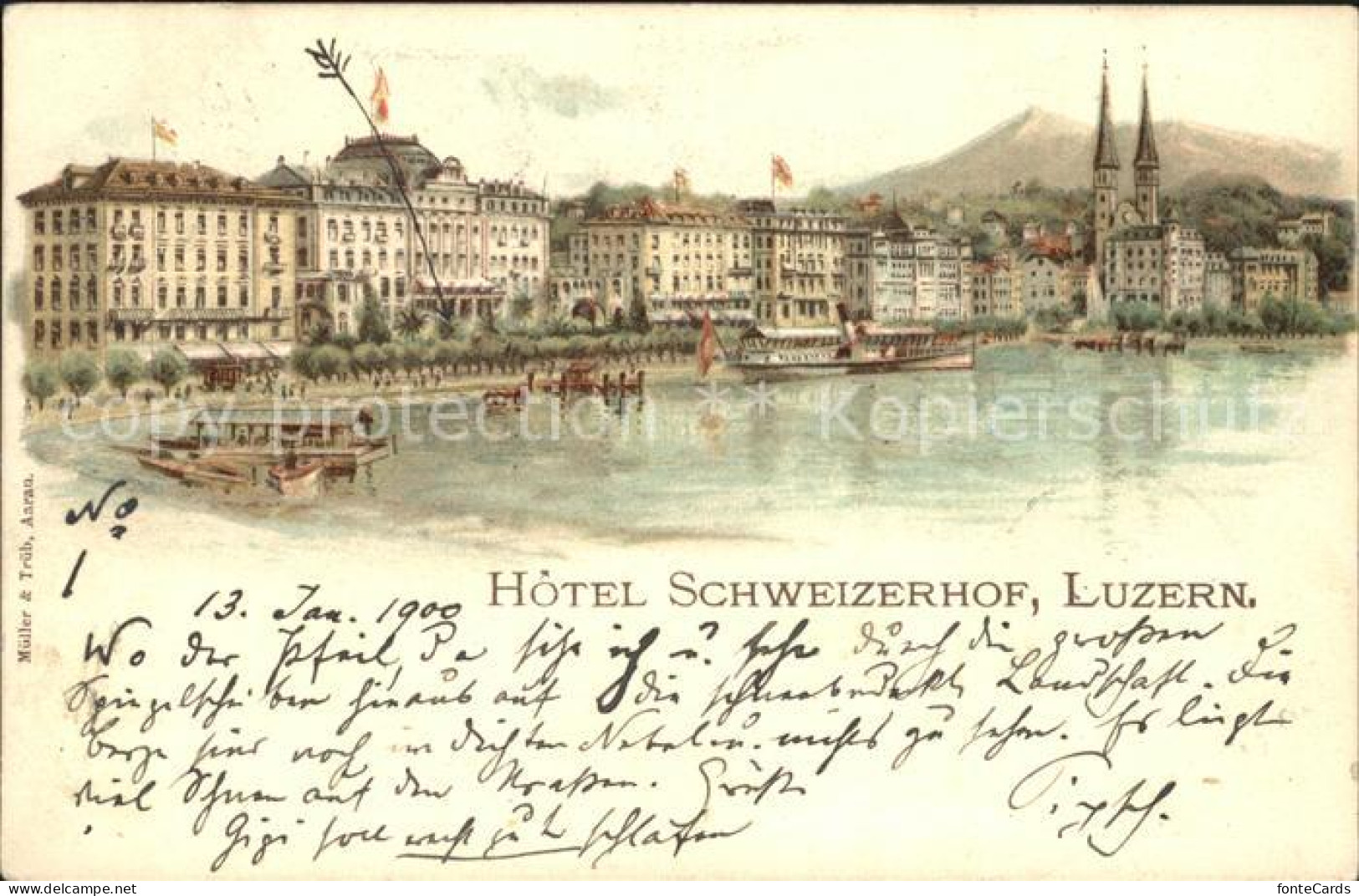 12159557 Luzern LU Hotel Schweizerhof Luzern - Autres & Non Classés