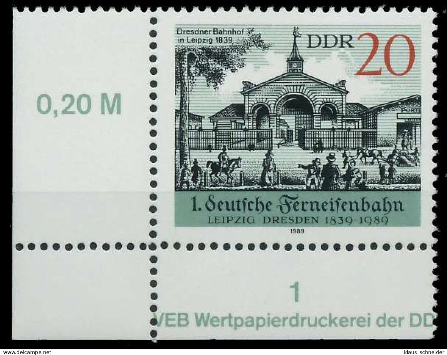 DDR 1989 Nr 3239 Dgz Postfrisch ECKE-ULI X0E3C5A - Ongebruikt