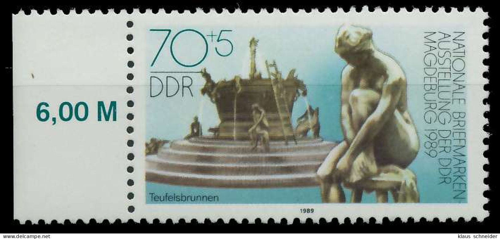 DDR 1989 Nr 3266 Postfrisch SRA SB7B58A - Unused Stamps