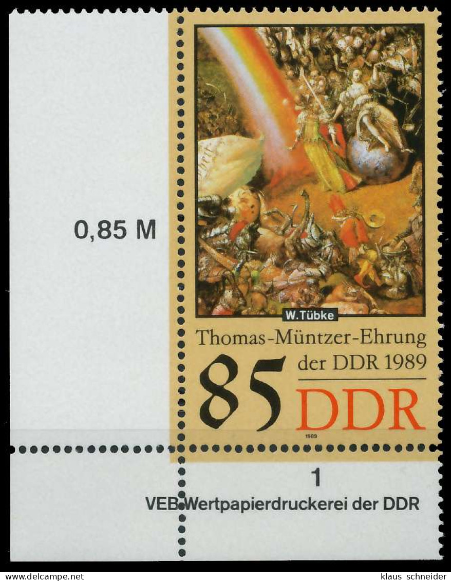 DDR 1989 Nr 3273 Postfrisch ECKE-ULI X0E408A - Ongebruikt
