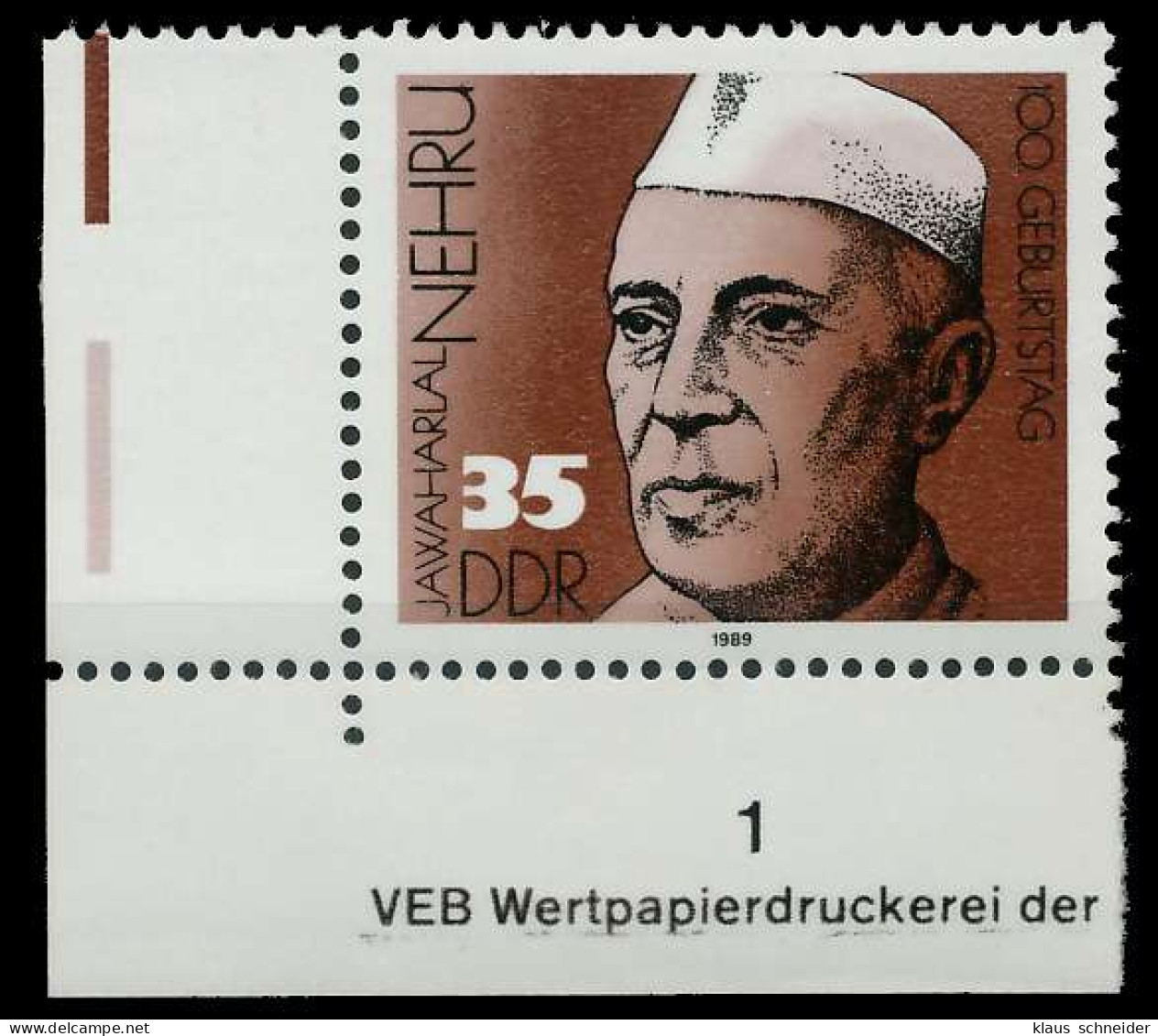 DDR 1989 Nr 3284 Postfrisch ECKE-ULI X0E420A - Unused Stamps