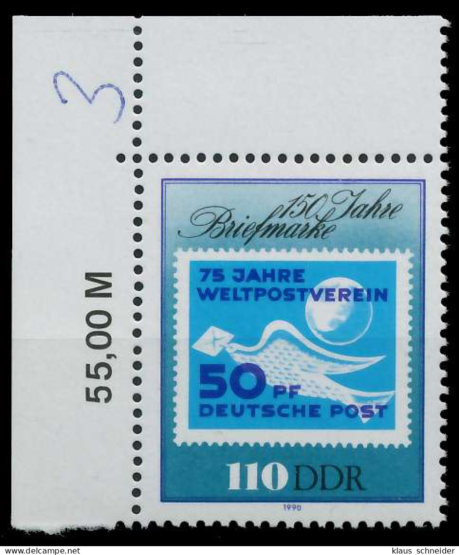 DDR 1990 Nr 3331 Postfrisch ECKE-OLI X0E8BF2 - Ungebraucht