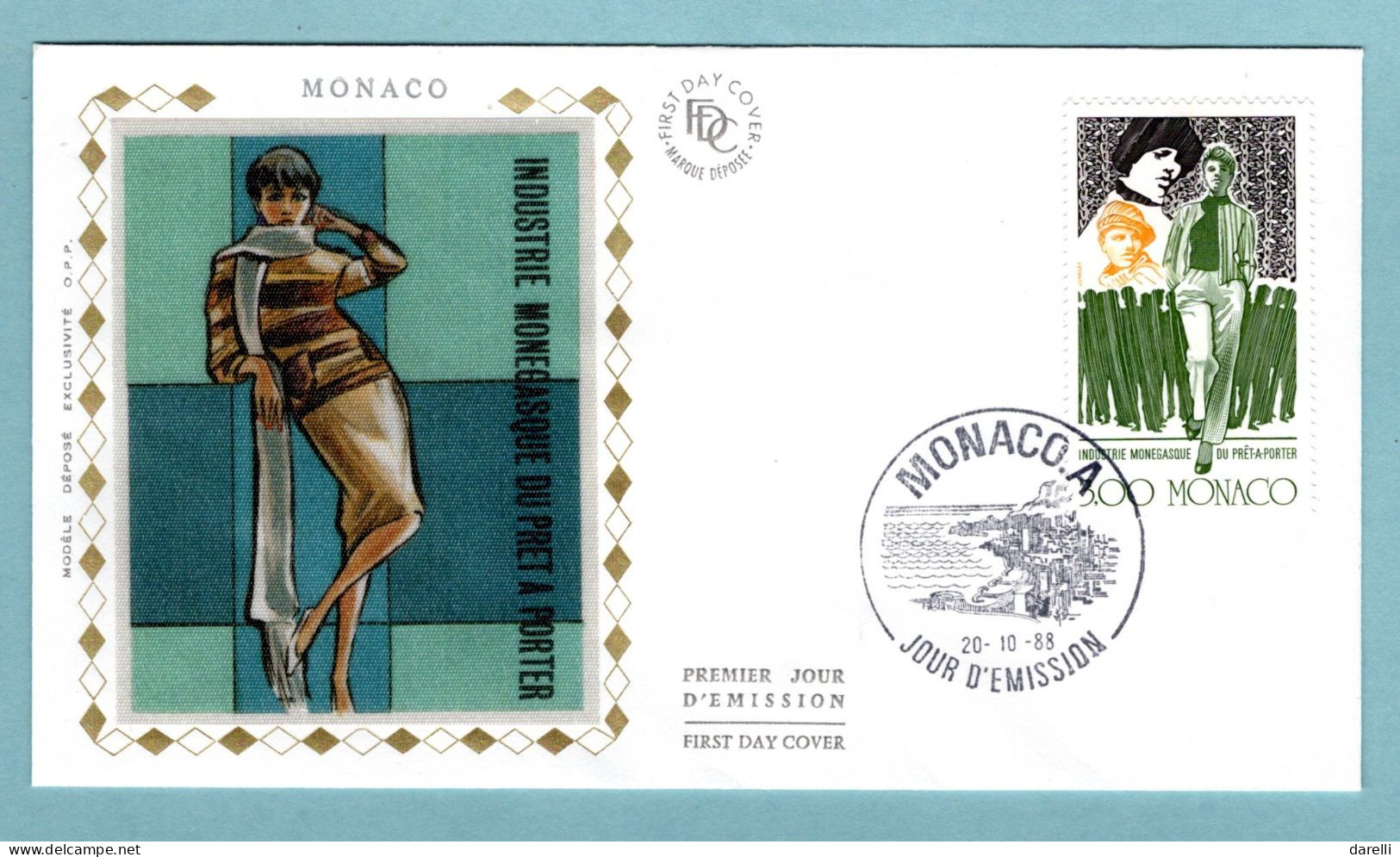 FDC Monaco 1988 - Industrie Monégasque De Prêt à Porter - YT 1661 - FDC