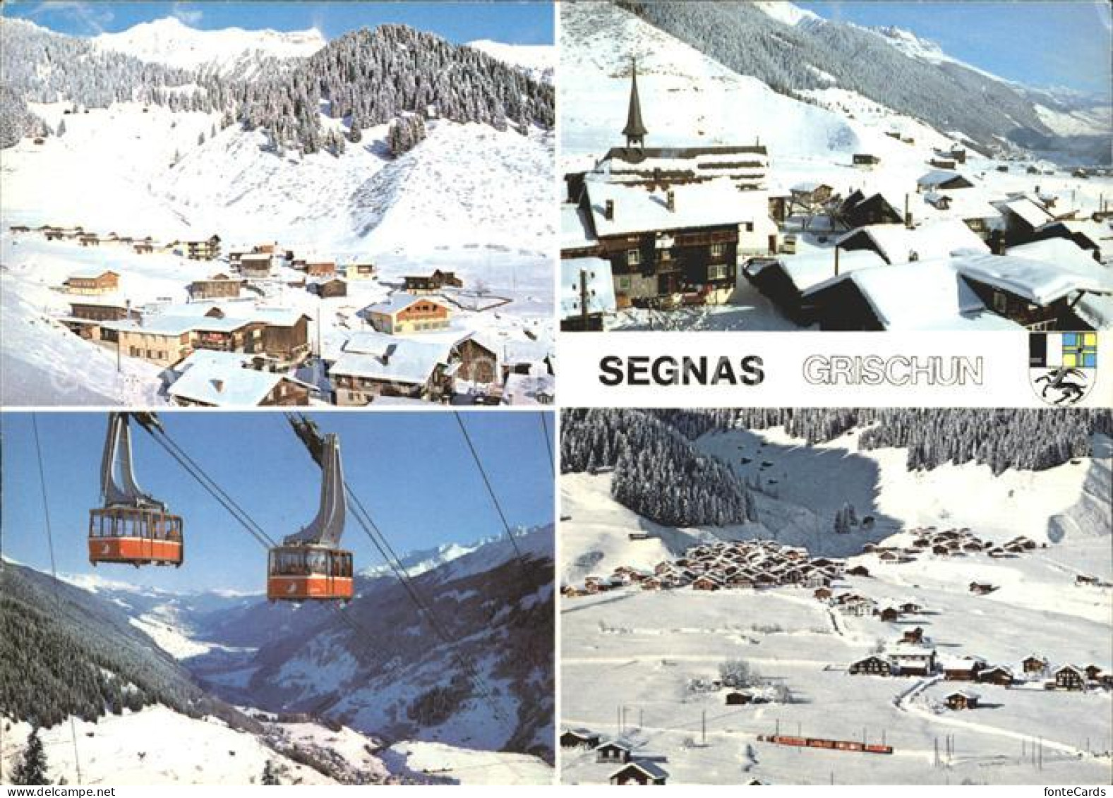12156897 Segnas Skigebiet Von Disentis Piz Ault Kabinenbahn Bergbahn Segnas - Other & Unclassified