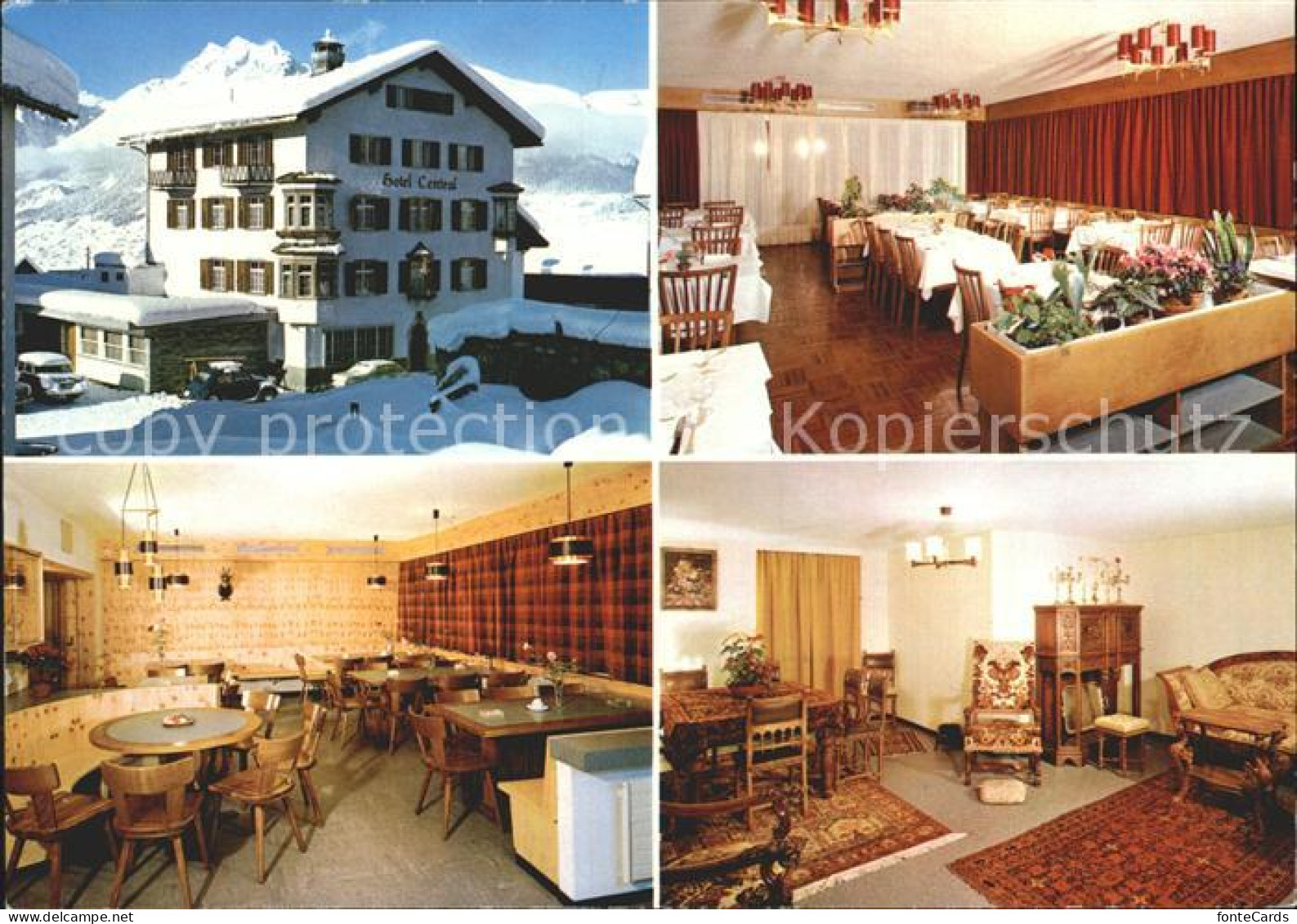 12156657 Obersaxen GR Hotel Central Gastraeume Zimmer Obersaxen  - Autres & Non Classés