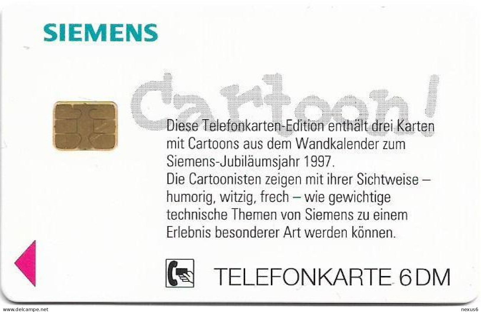 Germany - Siemens Cartoon Calendar 1997 - B. Bagnall ''Großbritannien'' - O 1222 - 10.1996, 6DM, 1.500ex, Mint - O-Series : Series Clientes Excluidos Servicio De Colección