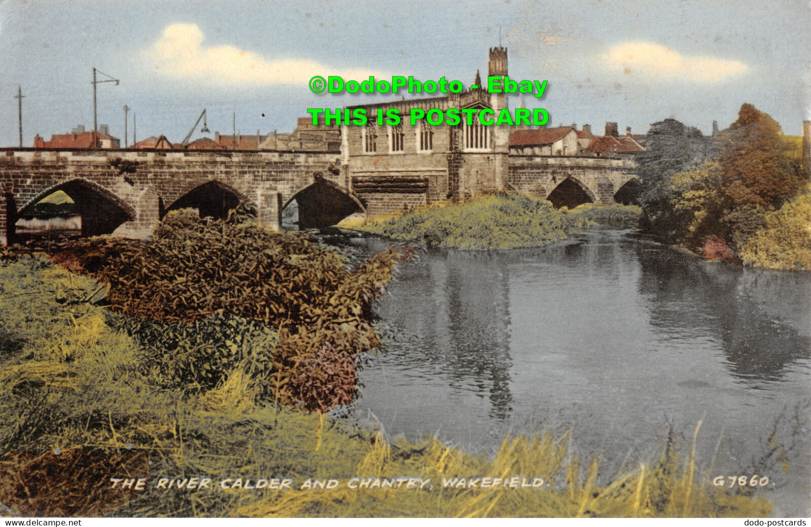 R412422 The River Calder And Chantry. Wakefield. G7860. Valentines. Collocolour. - World