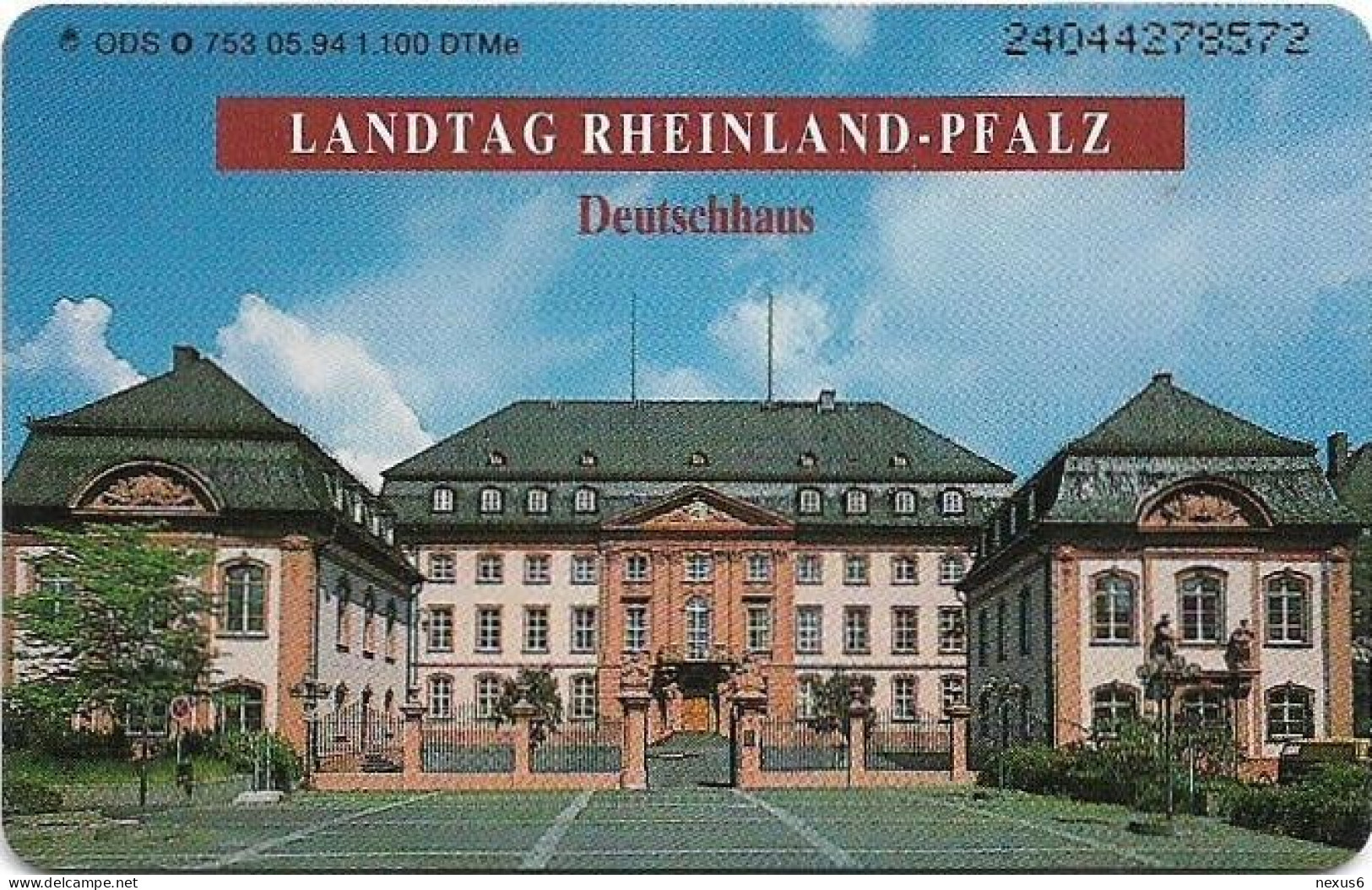 Germany - Landtag Rheinland-Pfalz – Deutschhaus - O 0753 - 05.1994, 6DM, 1.100ex, Used - O-Series : Customers Sets