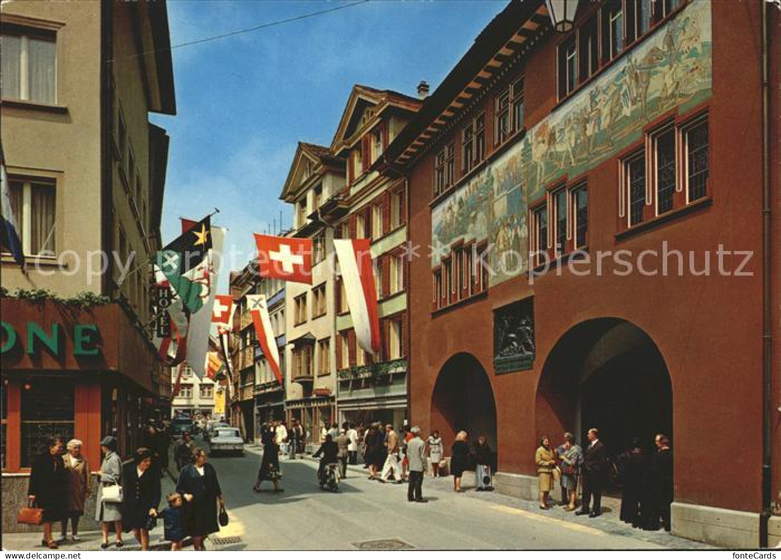 12107077 Appenzell IR Hauptgasse Mit Rathaus Appenzell - Andere & Zonder Classificatie