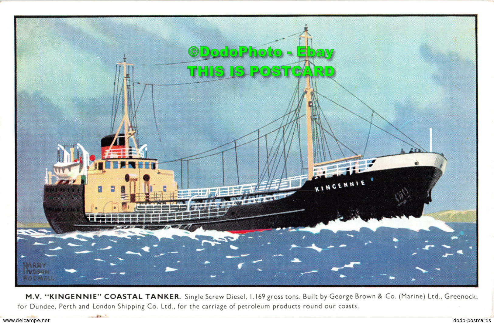 R412865 M. V. Kingennie Coastal Tanker. Built By George Brown. Pert And London S - Other & Unclassified