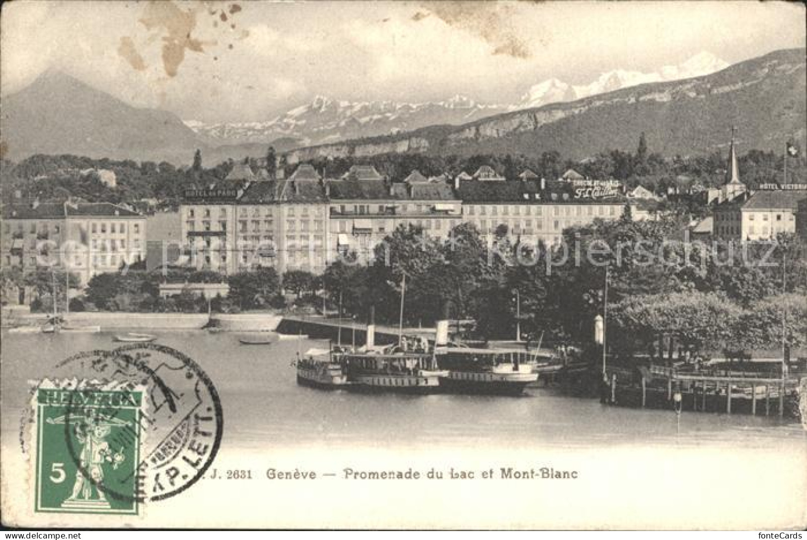 12075867 Geneve GE Promenade Du Lac Et Mont Blanc Geneve - Autres & Non Classés