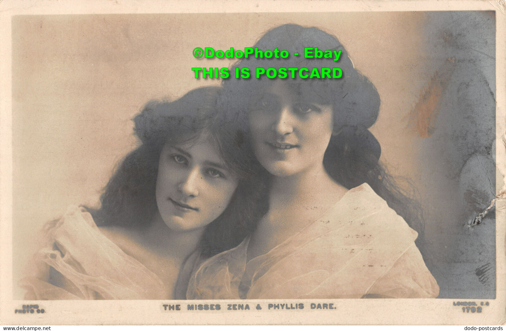 R412476 The Misses Zena And Phyllis Dare. London. Rapid Photo. RP. 1905 - Otros & Sin Clasificación