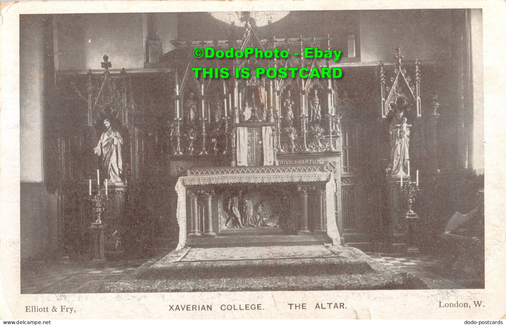 R412477 Elliott And Fry. Xaverian College. The Altar. London. W. 1911 - Altri & Non Classificati