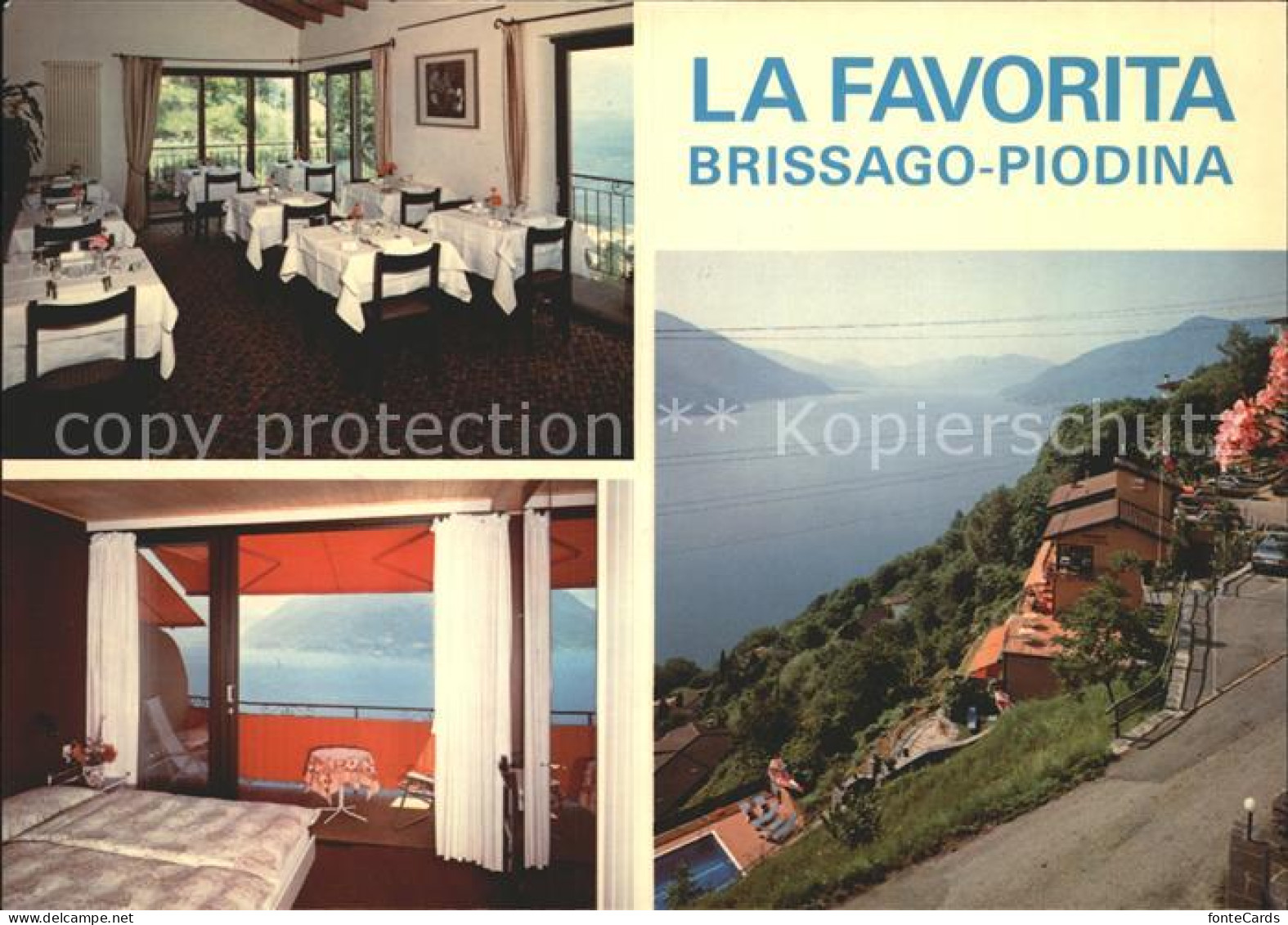 12071007 Brissago TI Piodina Restaurant Pension La Favorita Brissago - Andere & Zonder Classificatie