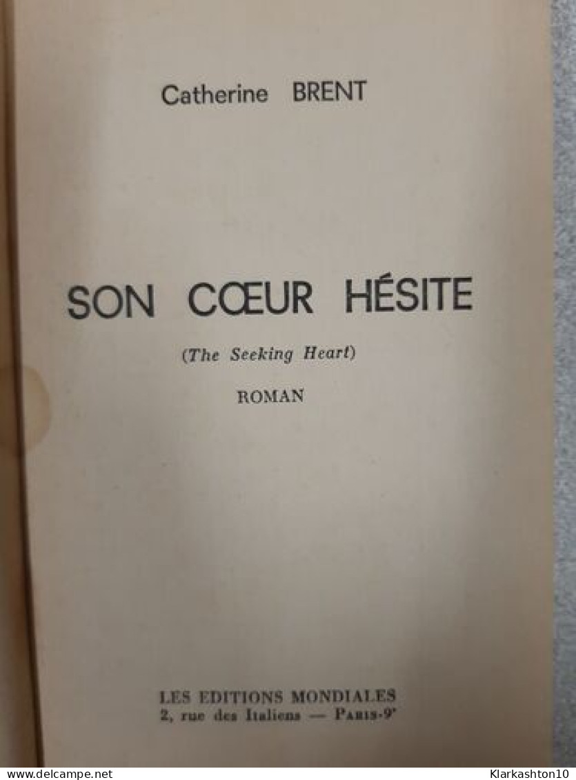 Son Coeur Hesite - Other & Unclassified