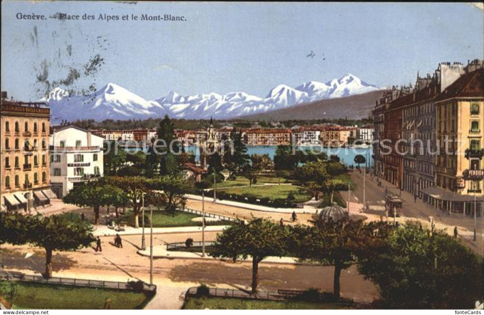 12063837 Geneve GE Place Des Alpes Et Le Mont Blanc Geneve - Andere & Zonder Classificatie