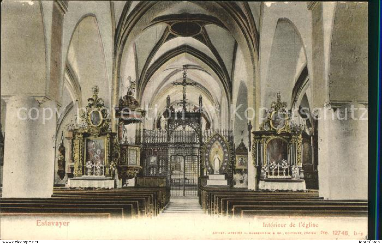 12063797 Estavayer-le-Lac Interieur De L'eglise Estavayer-le-Lac - Altri & Non Classificati