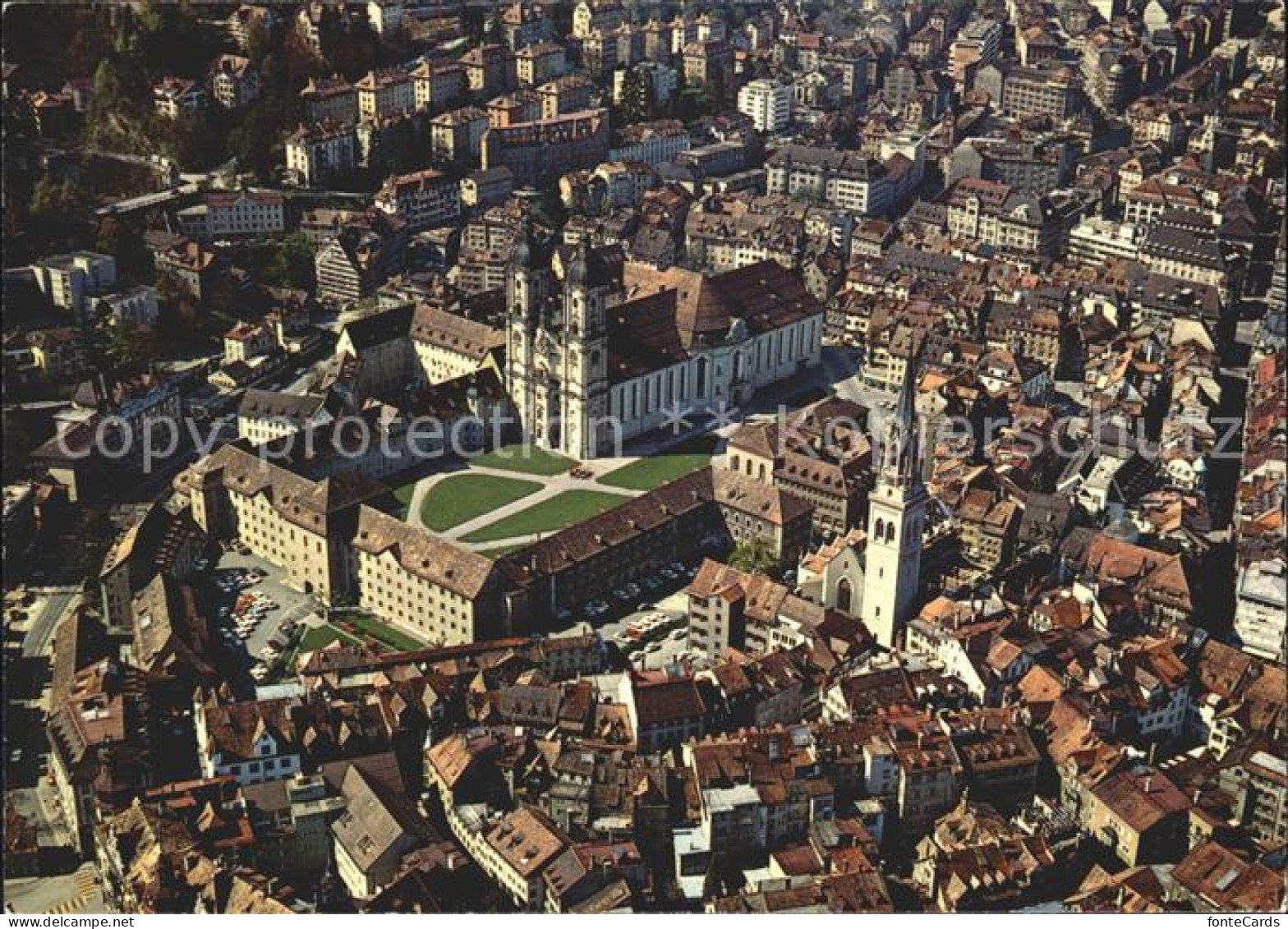 12062417 St Gallen SG Fliegeraufnahme Kathedrale Und Regierungsgebaeude St. Gall - Other & Unclassified