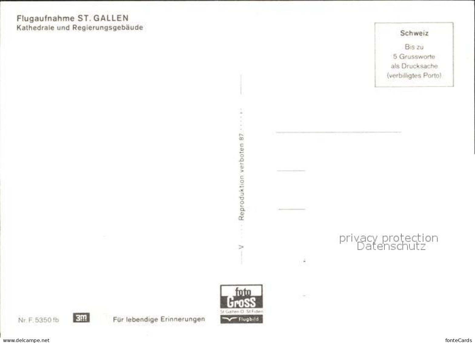 12062417 St Gallen SG Fliegeraufnahme Kathedrale Und Regierungsgebaeude St. Gall - Autres & Non Classés