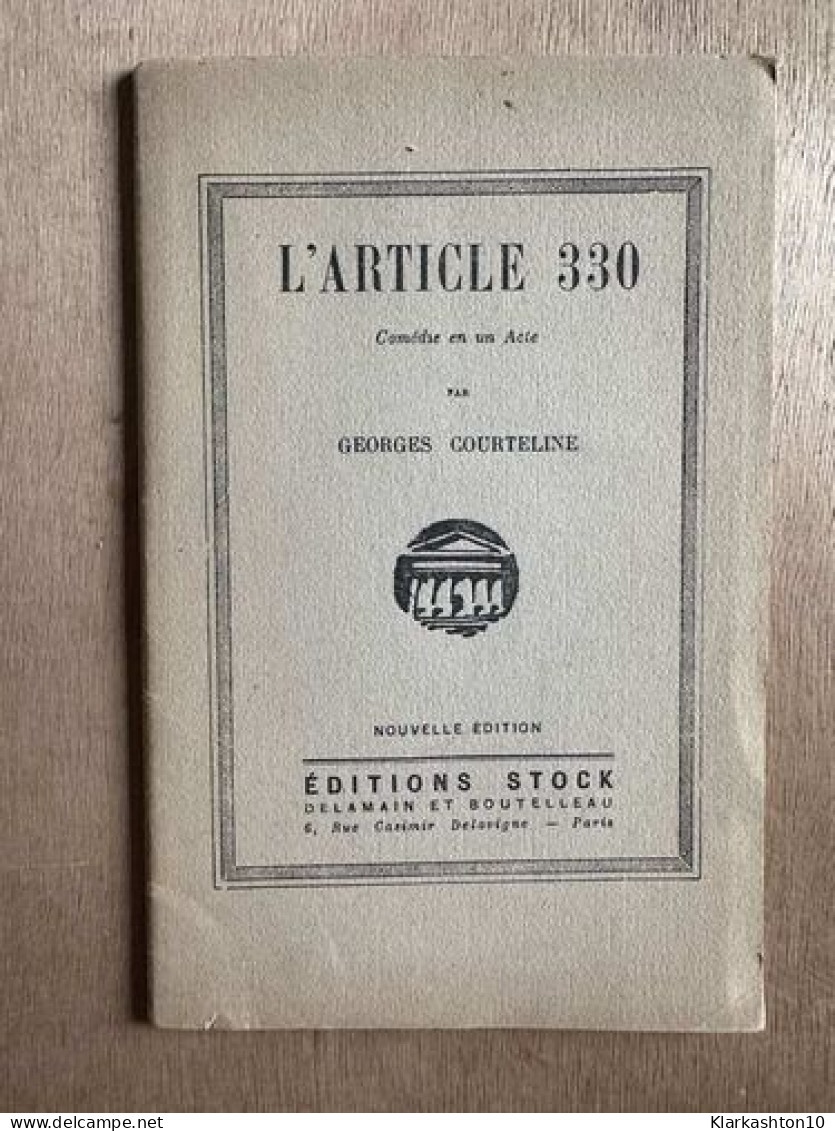 L'article 330 - Andere & Zonder Classificatie