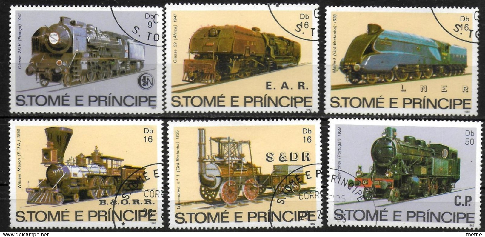 Sao Tomé-et-Principe -  Locomotives 1982 - Trains