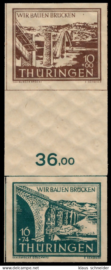 SBZ THÜRINGEN ZUSAMMENDRUCKE Nr SZd1y Postfrisch SENKR X105F7E - Other & Unclassified