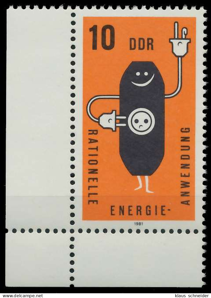 DDR 1981 Nr 2601KB Postfrisch ECKE-ULI SBB003E - Unused Stamps