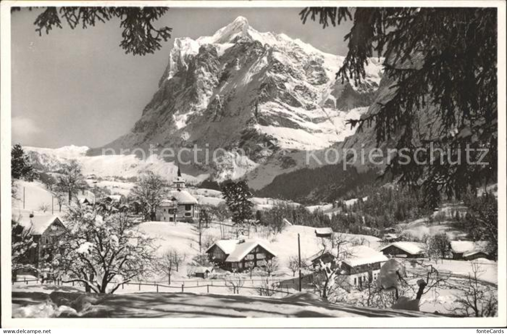 12056467 Grindelwald Im Winter Mit Wetterhorn Grindelwald - Other & Unclassified
