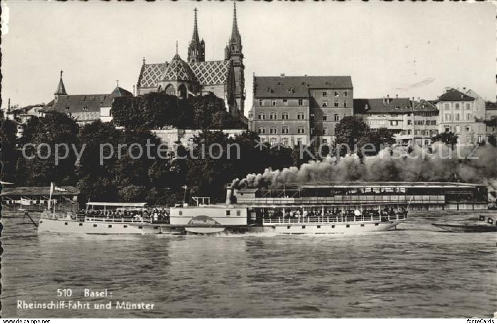 12055387 Basel BS Rheinschiff-Fahrt Und Muenster Basel BS - Altri & Non Classificati