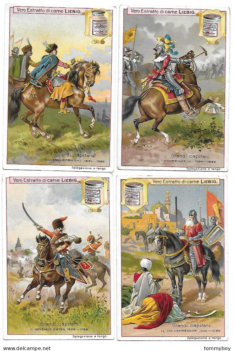 S 693, Liebig 6 Cards, Grandi Capitani (ITALIAN) (ref B17) - Liebig