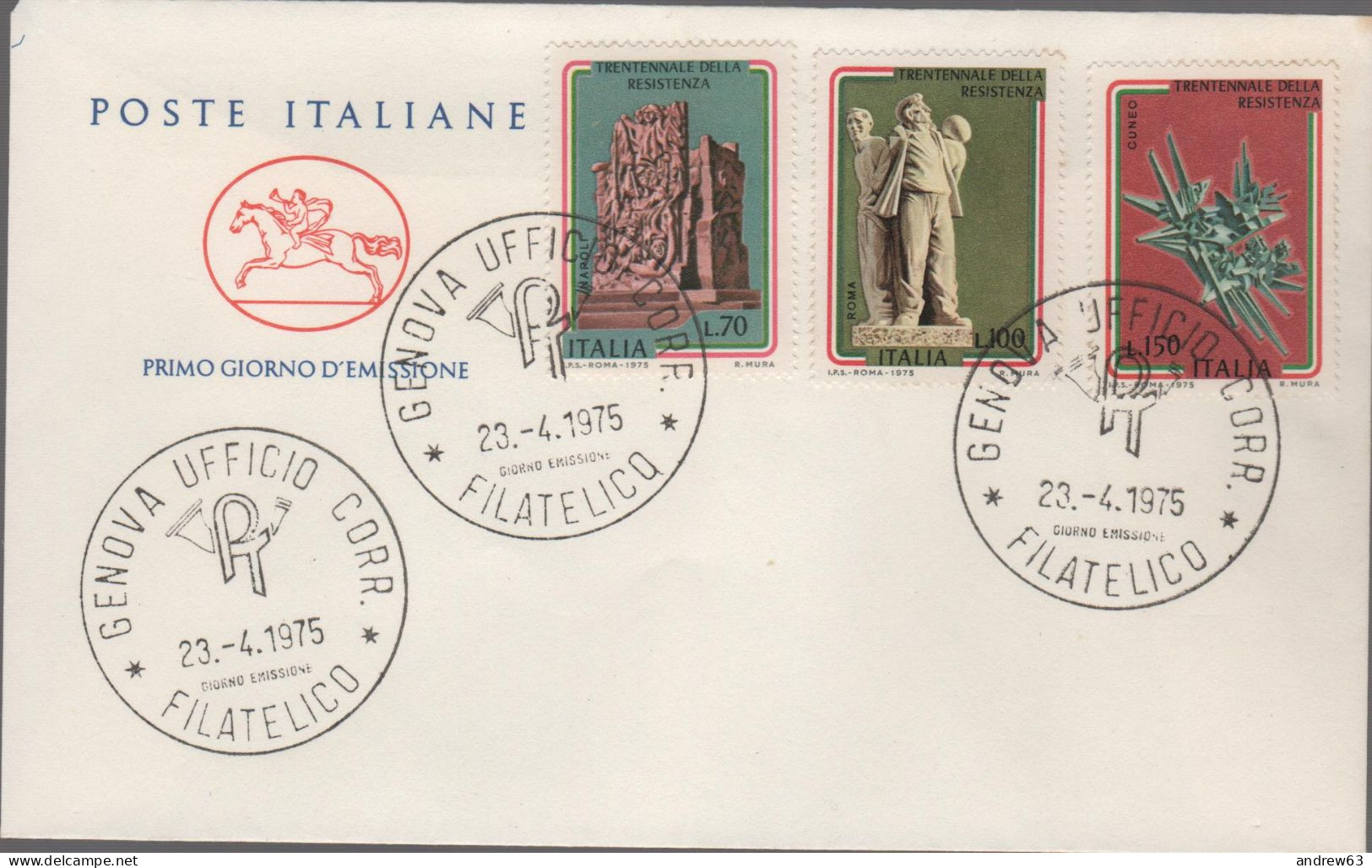 ITALIA - ITALIE - ITALY - 1975 - 30º Anniversario Della Resistenza - FDC Cavallino - FDC