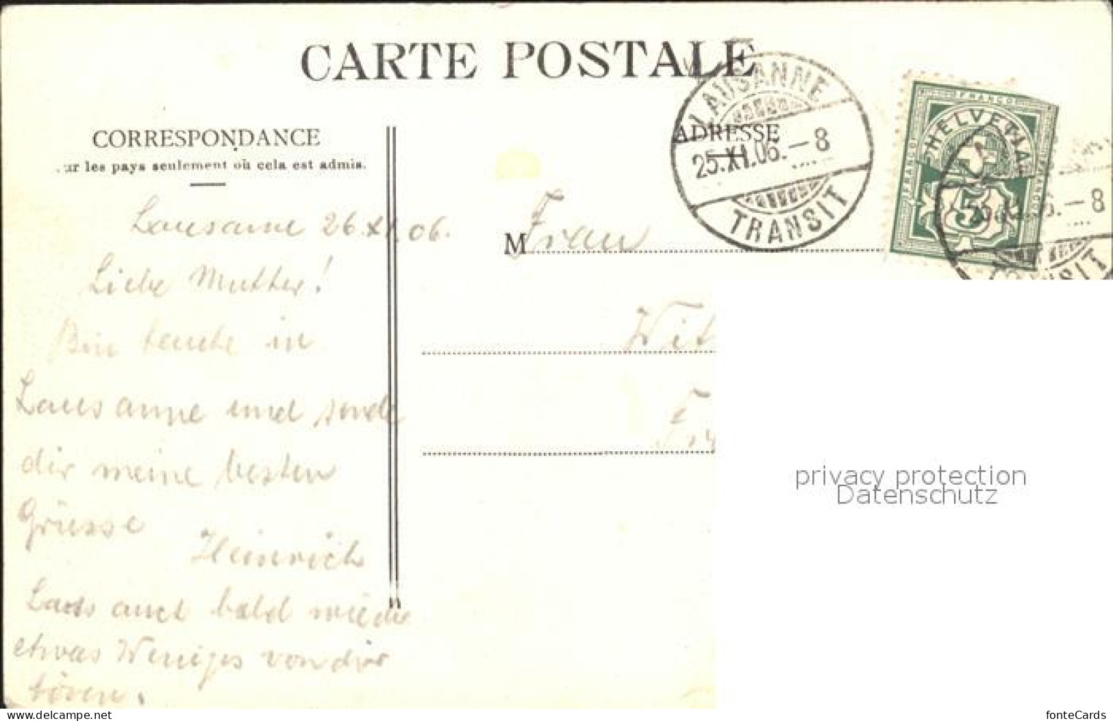 12050627 Lausanne VD Banque Cantonale Et Poste Lausanne - Other & Unclassified
