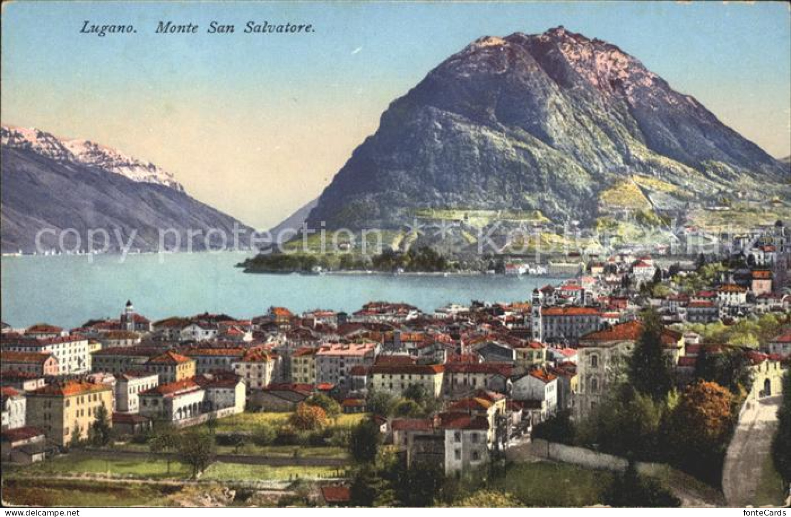 12049177 Lugano TI E Monte San Salvatore Lago Di Lugano Lugano - Autres & Non Classés