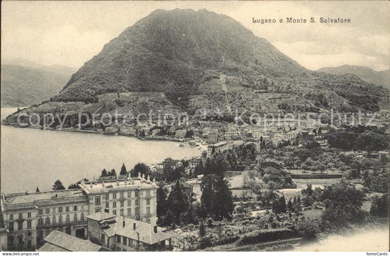 12047607 Lugano TI E Monte San Salvatore Lago Di Lugano Luganersee Lugano - Other & Unclassified