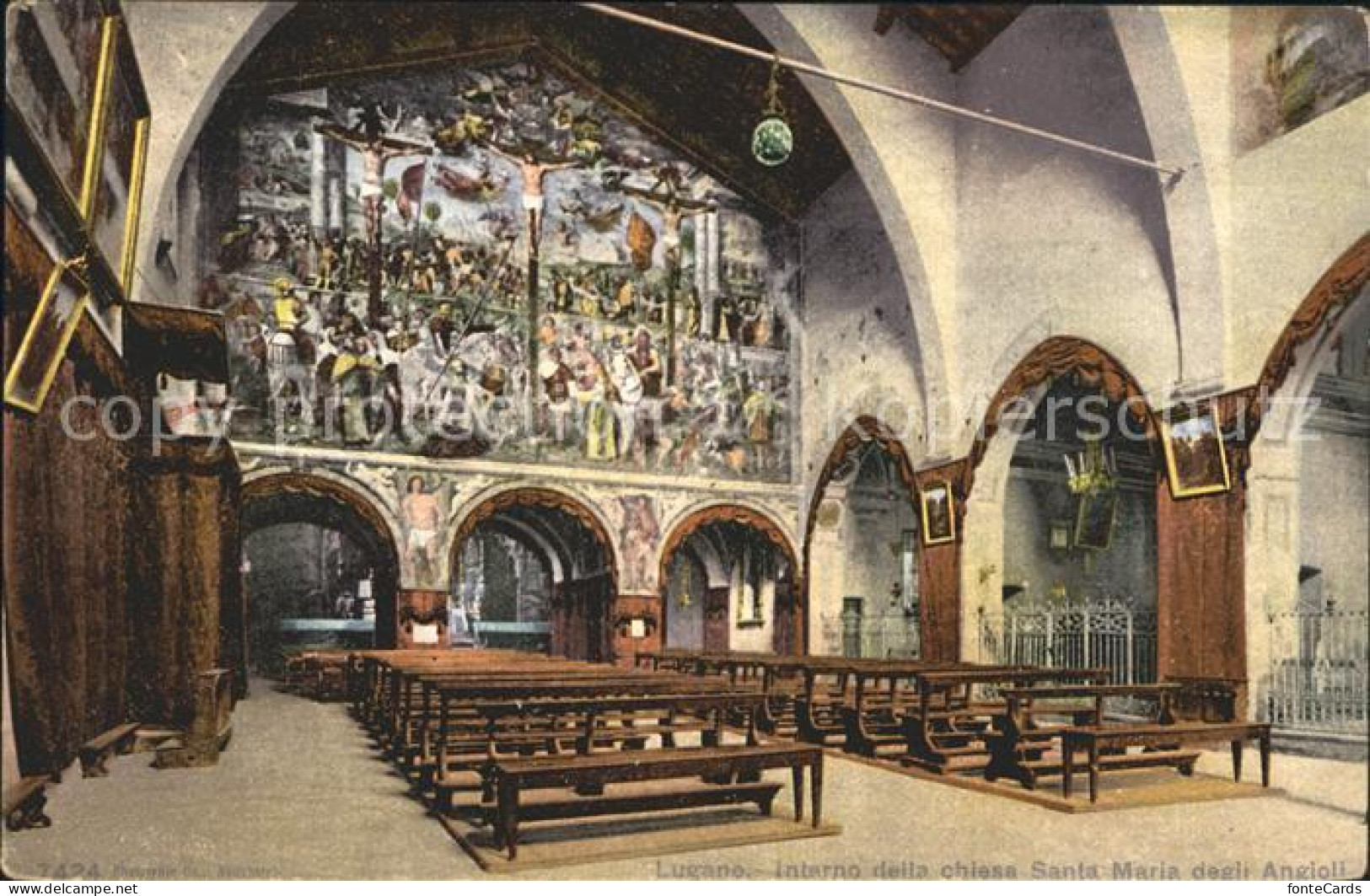 12047527 Lugano TI Interno Della Chiesa Santa Maria Degli Angioli Lugano - Sonstige & Ohne Zuordnung