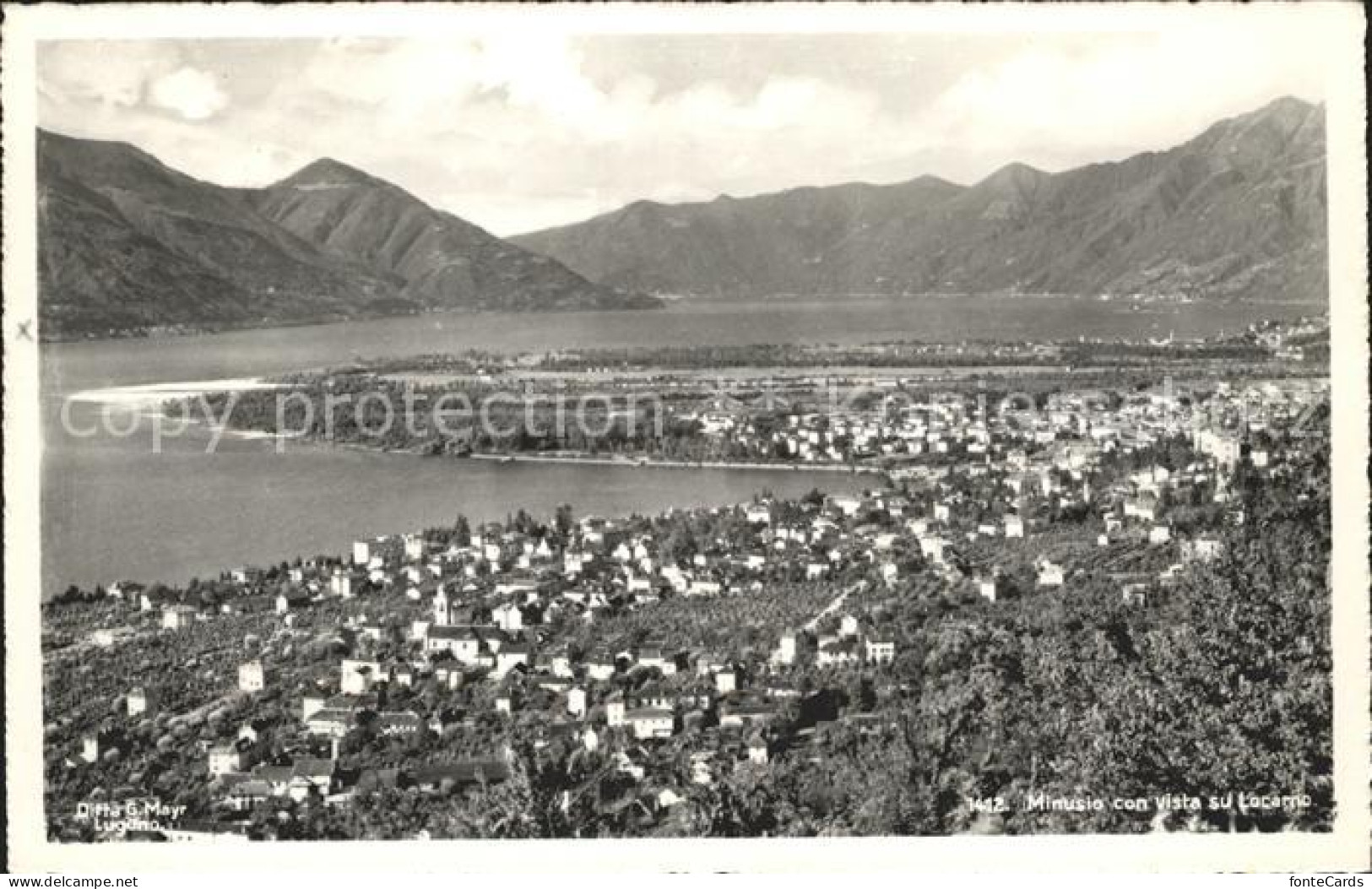 12047507 Minusio Locarno TI Panorama Lago Maggiore Alpen Minusio - Autres & Non Classés